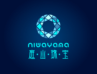 创意几何风logo设计:现代珠宝品牌视觉标识