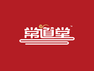 简约大气的红色背景logo设计