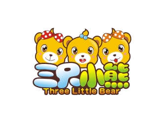 创意可爱的三只小熊logo设计