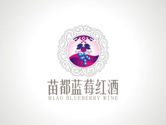 苗都蓝莓红酒Logo设计:经典与现代的完美融合