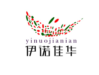 伊诺诺佳华logo设计:清新自然与现代科技的完美融合