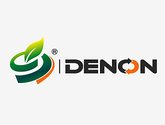 DENON品牌logo设计:绿色科技与创新的象征