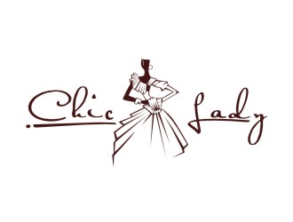 优雅女性形象的'Chic Lady' logo设计