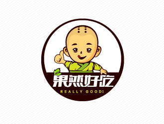 萌趣风格的logo设计,适合餐饮行业的品牌标识