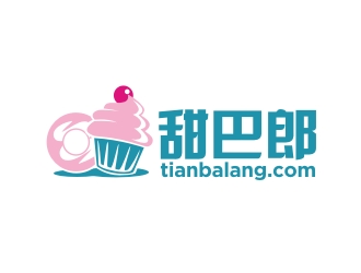 甜巴巴郎logo设计:清新甜品品牌视觉标识