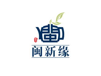 清新自然的logo设计:闽新缘品牌标识