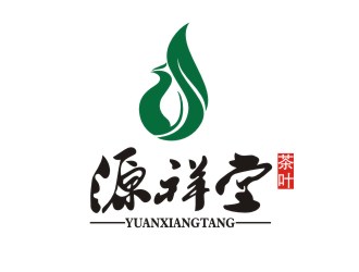 源祥堂茶叶logo设计:绿色自然与传统茶文化的完美融合