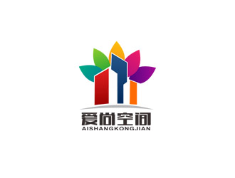爱尚空间logo设计:色彩斑斓的城市与自然融合