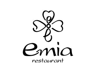 简约优雅的Emiaia餐厅Logo设计