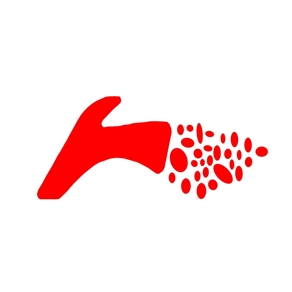 红色抽象艺术风格logo设计