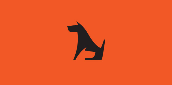 极简风格的狗形logo设计