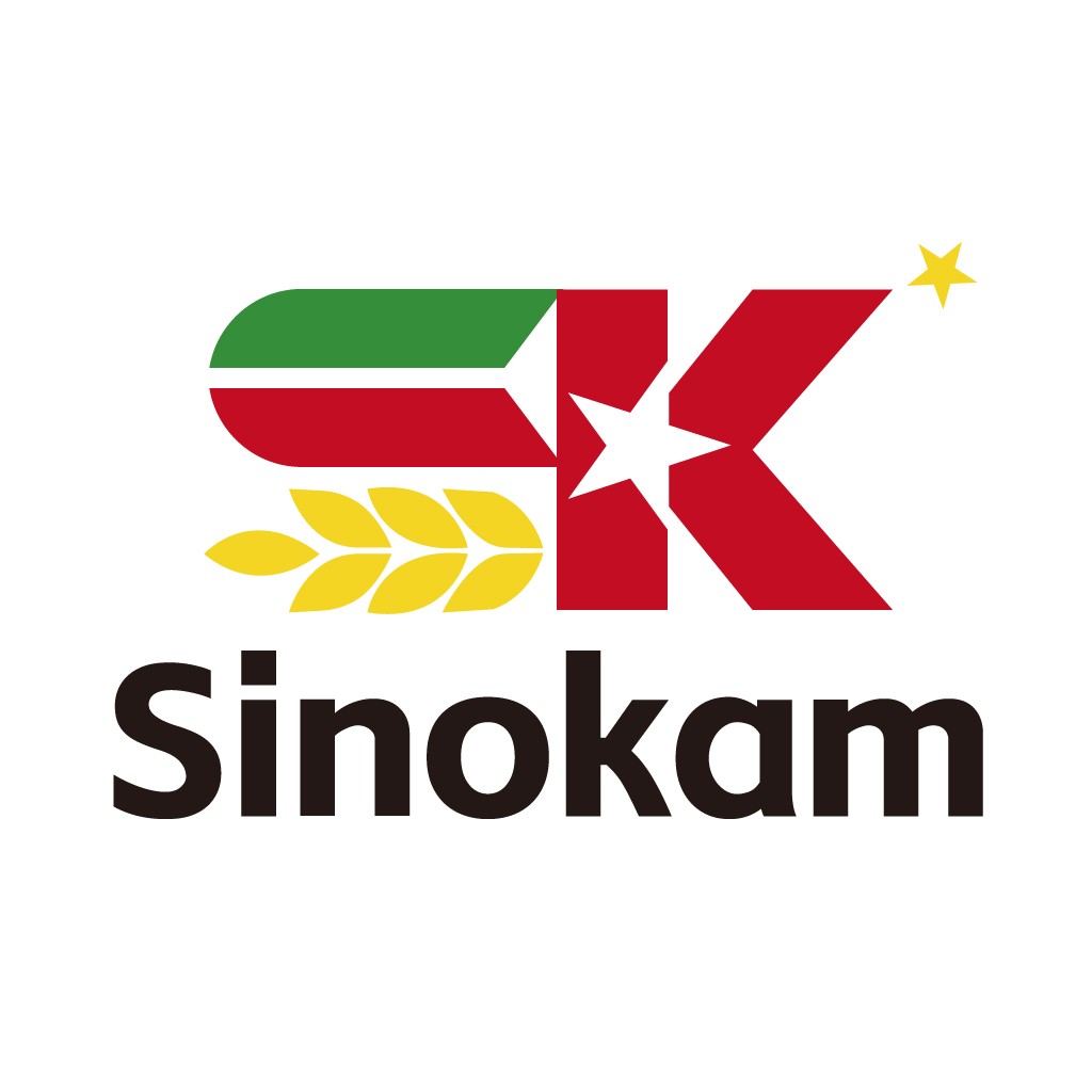 Sinokam logo设计：现代简洁农业品牌标识