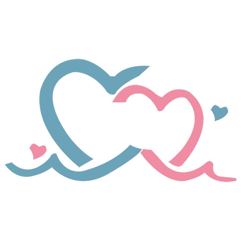 心形渐变色抽象logo设计
