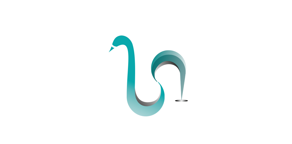 简约天鹅logo设计