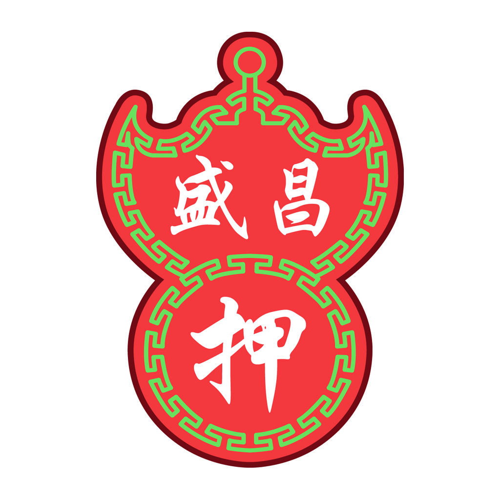 红色中国风祥云logo设计