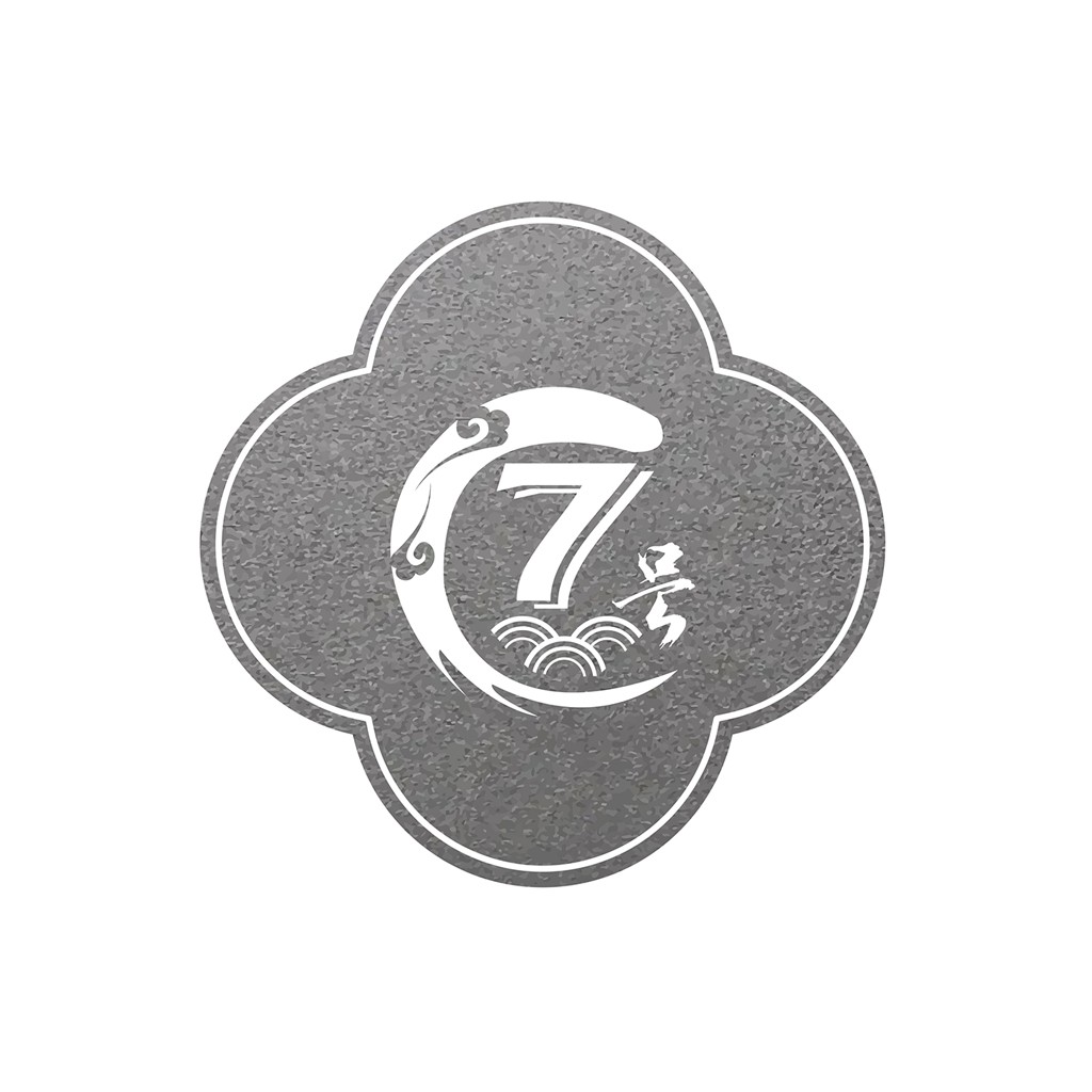 数字7号徽章logo设计