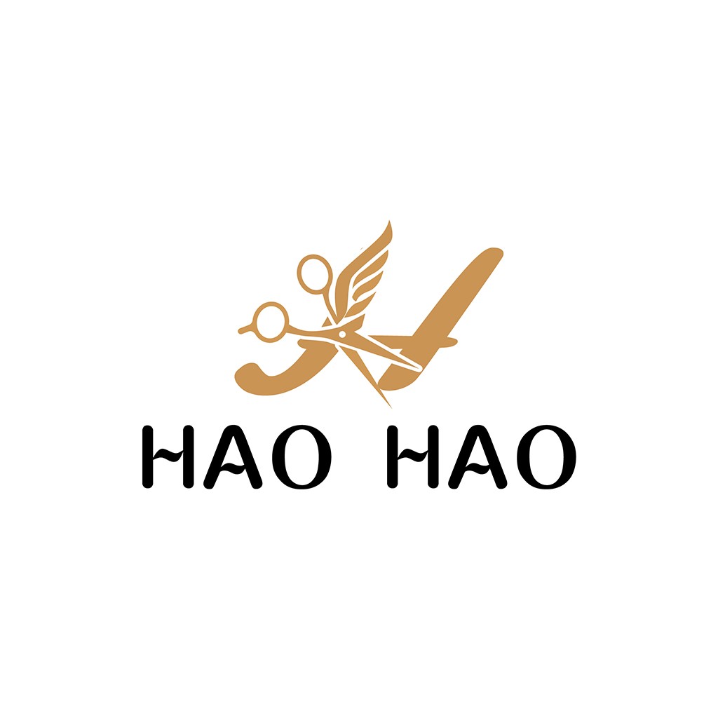 优雅剪刀与翅膀logo设计