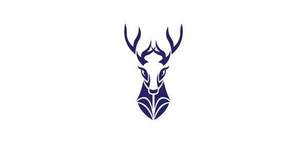 简约鹿头logo设计
