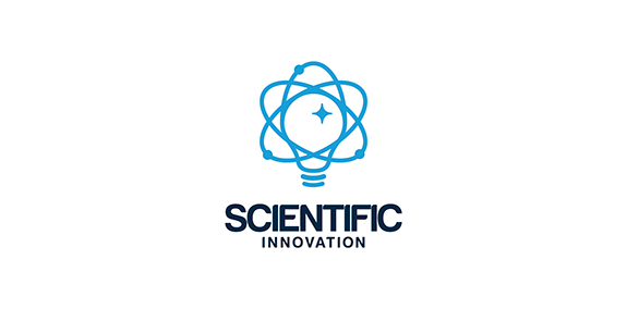 科学创新灯泡logo设计