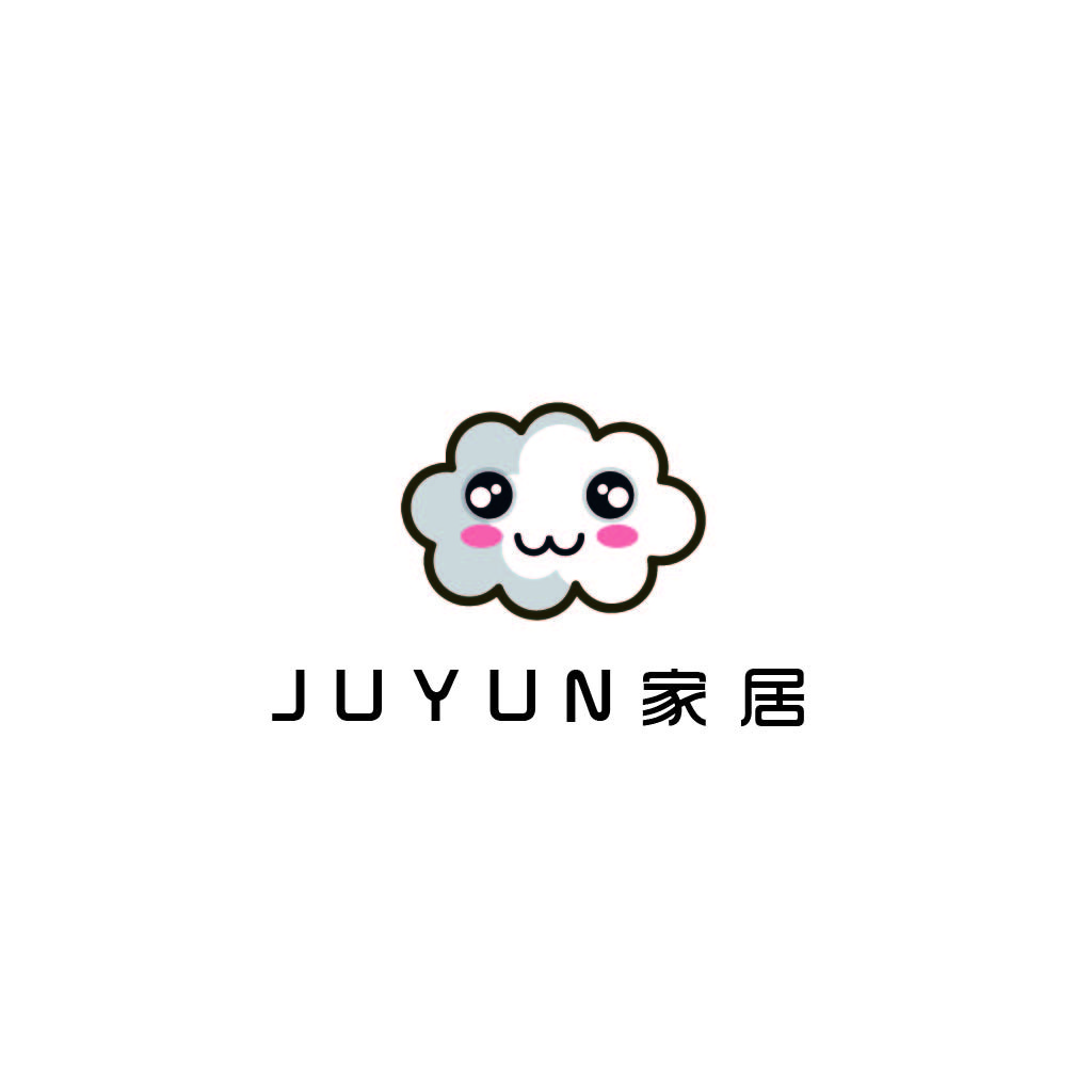 可爱云朵logo设计:简约风格家居品牌标识