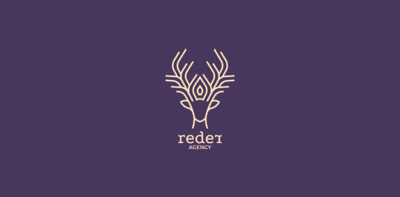 简约鹿角Logo设计：现代感与自然美的结合