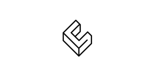 极简主义3D字母S标志设计