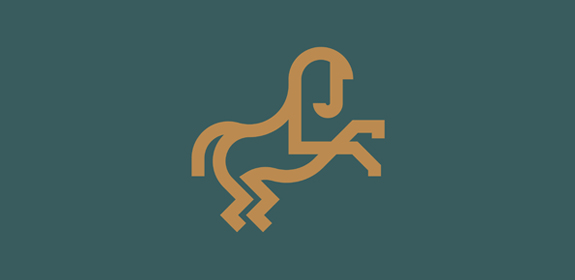 抽象马形logo设计