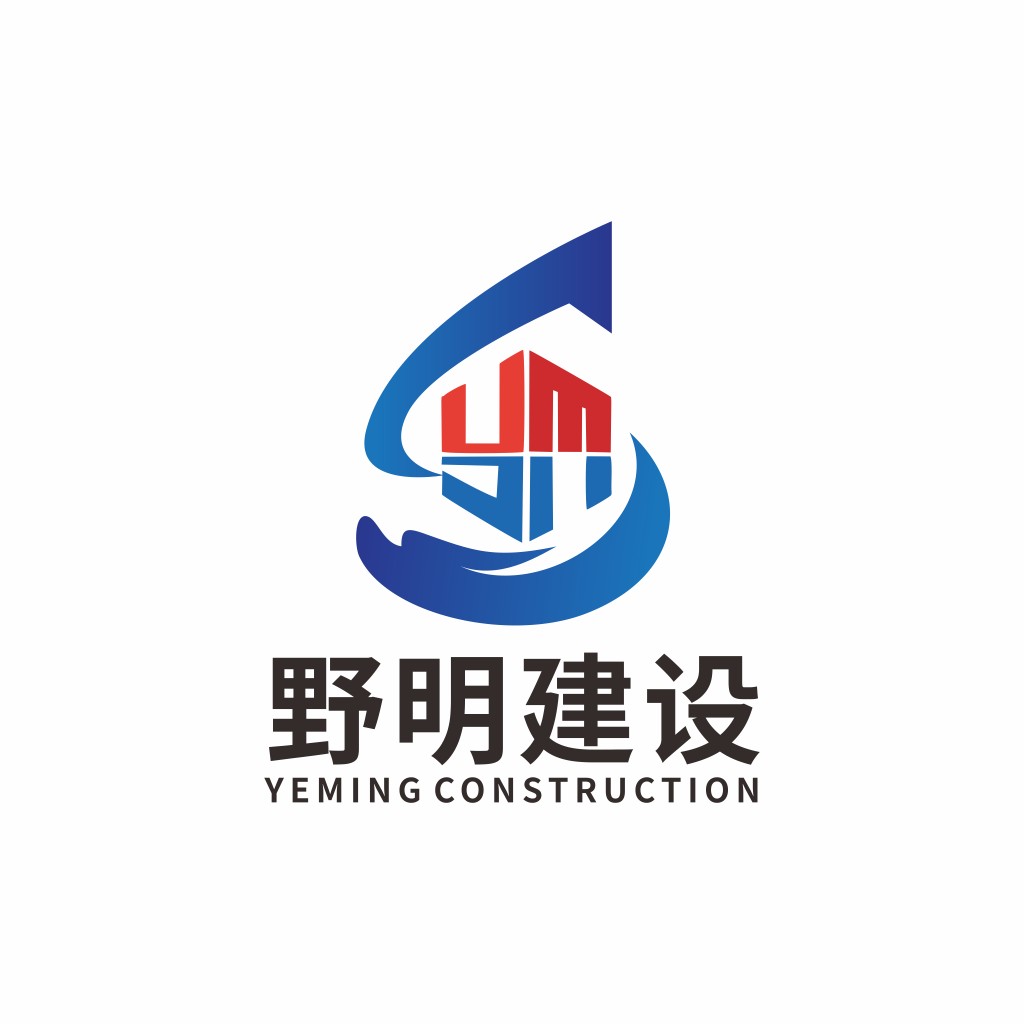 建筑公司logo设计：现代建筑与水滴元素的完美结合