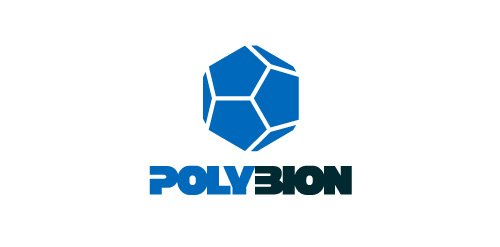 POLYBION logo设计:科技感十足的六边形标志