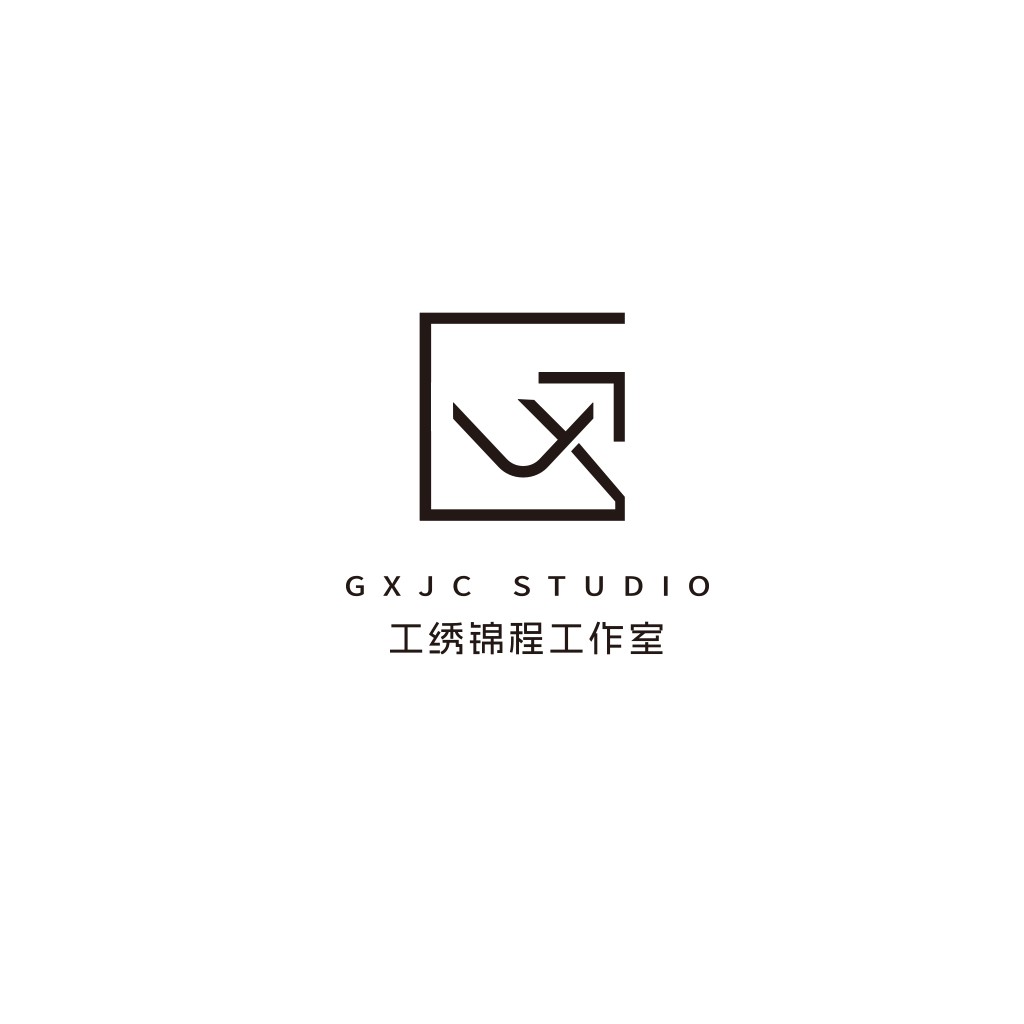 简约现代GXJC工作室logo设计