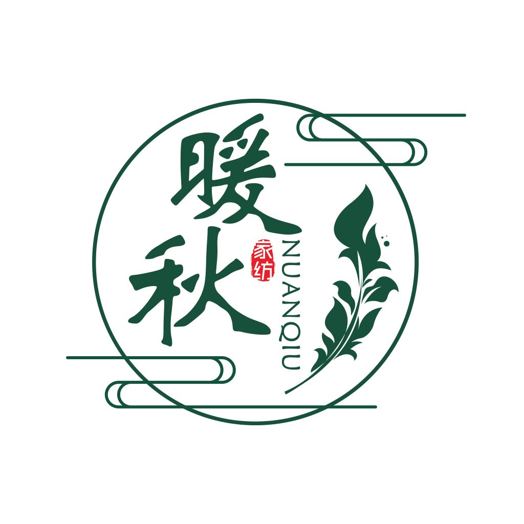 简约绿色刺绣针线logo设计