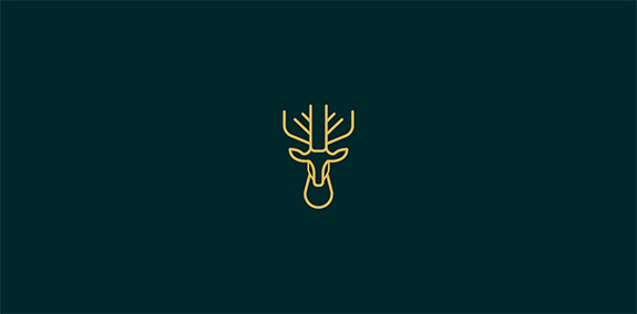 简约鹿头logo设计