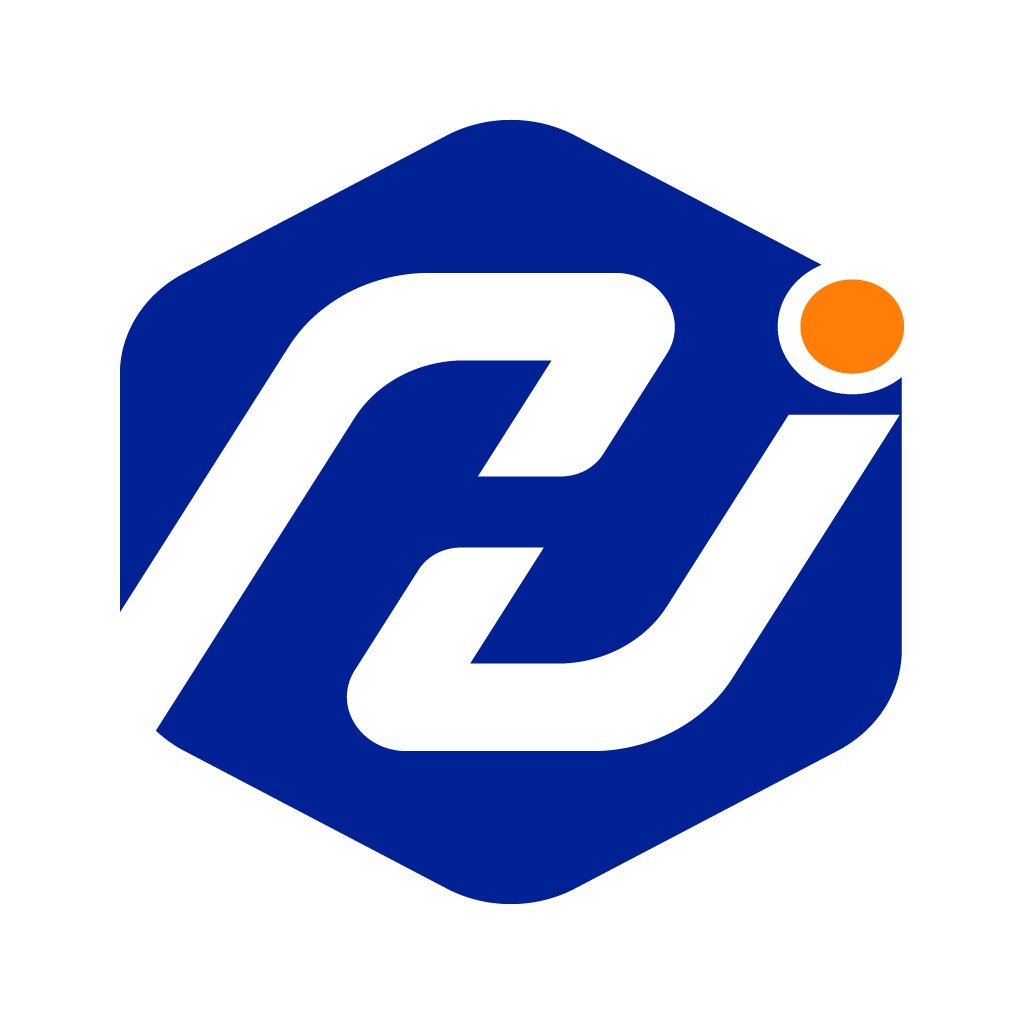 简洁现代的蓝色六边形logo设计