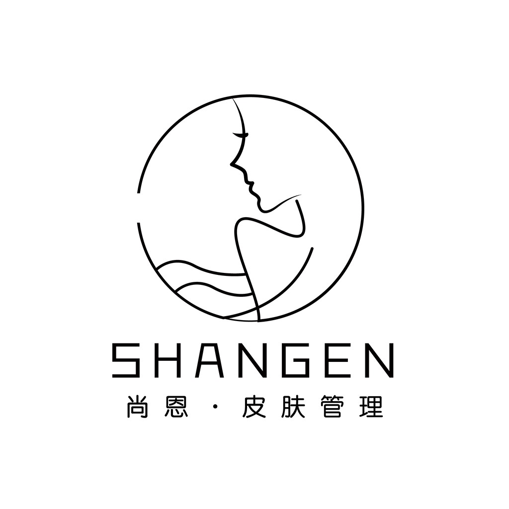 简约线条艺术女性脸型logo设计