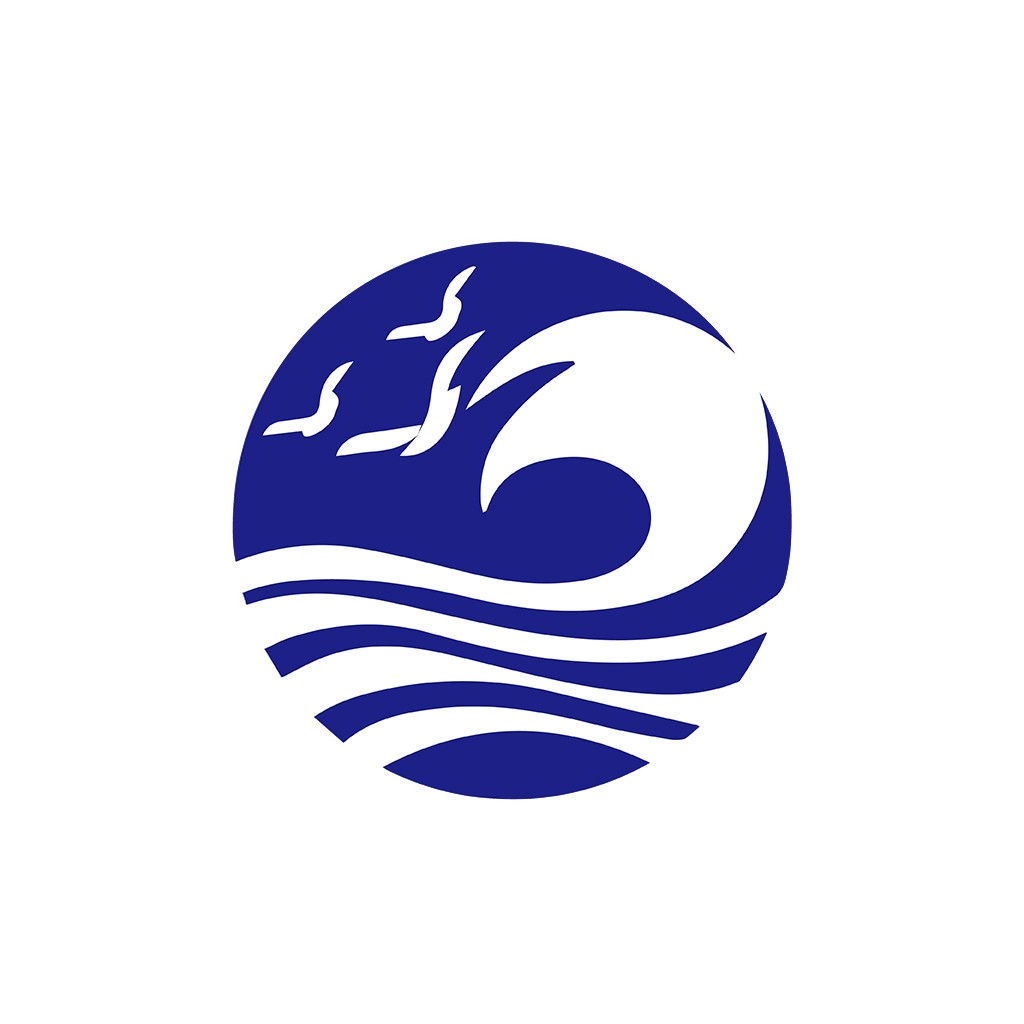 海洋与自由-简洁波浪与海鸥logo设计