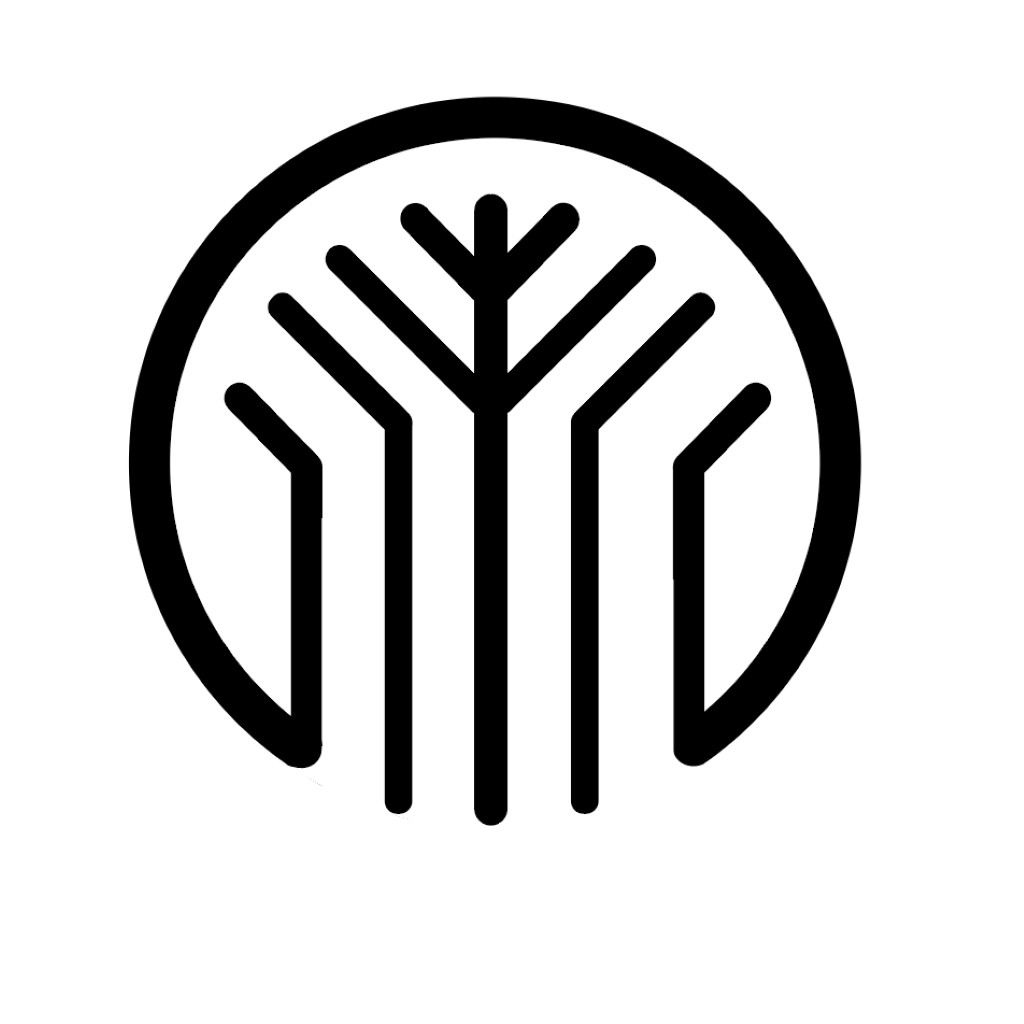 自然生长的树形logo设计