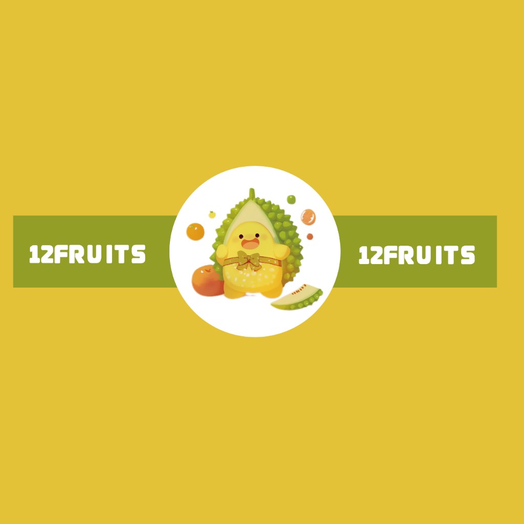12Fruits logo设计:创意水果卡通形象