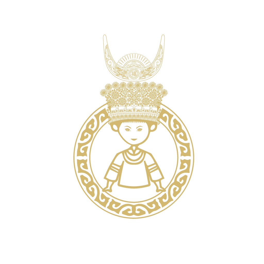 传统服饰主题的优雅logo设计