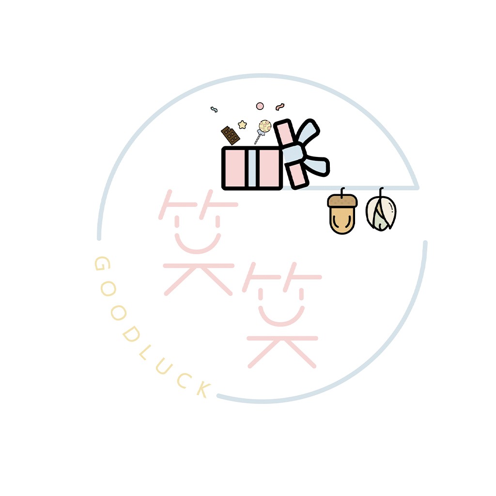 圆形徽章风格的'GOODLUCK'品牌logo设计