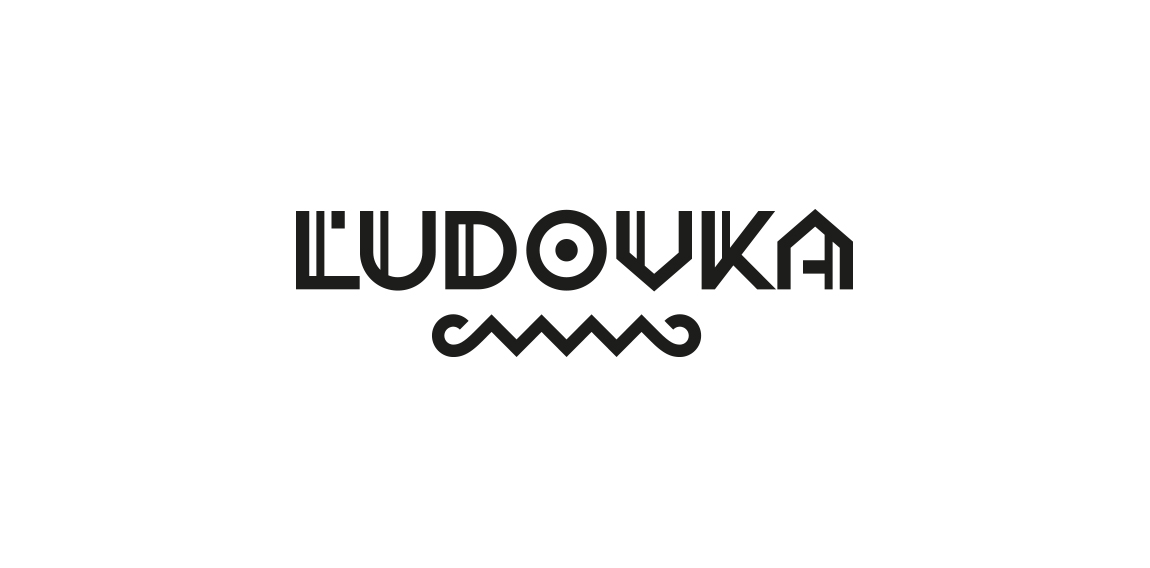 L'UDOUVUKA logo设计：现代简约字体与波浪线的完美结合