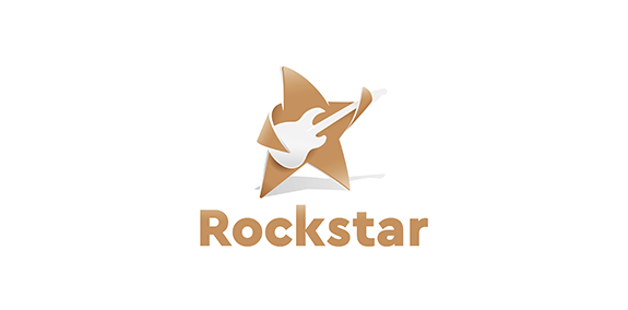 Rockstar Logo设计:创意星形与音乐元素