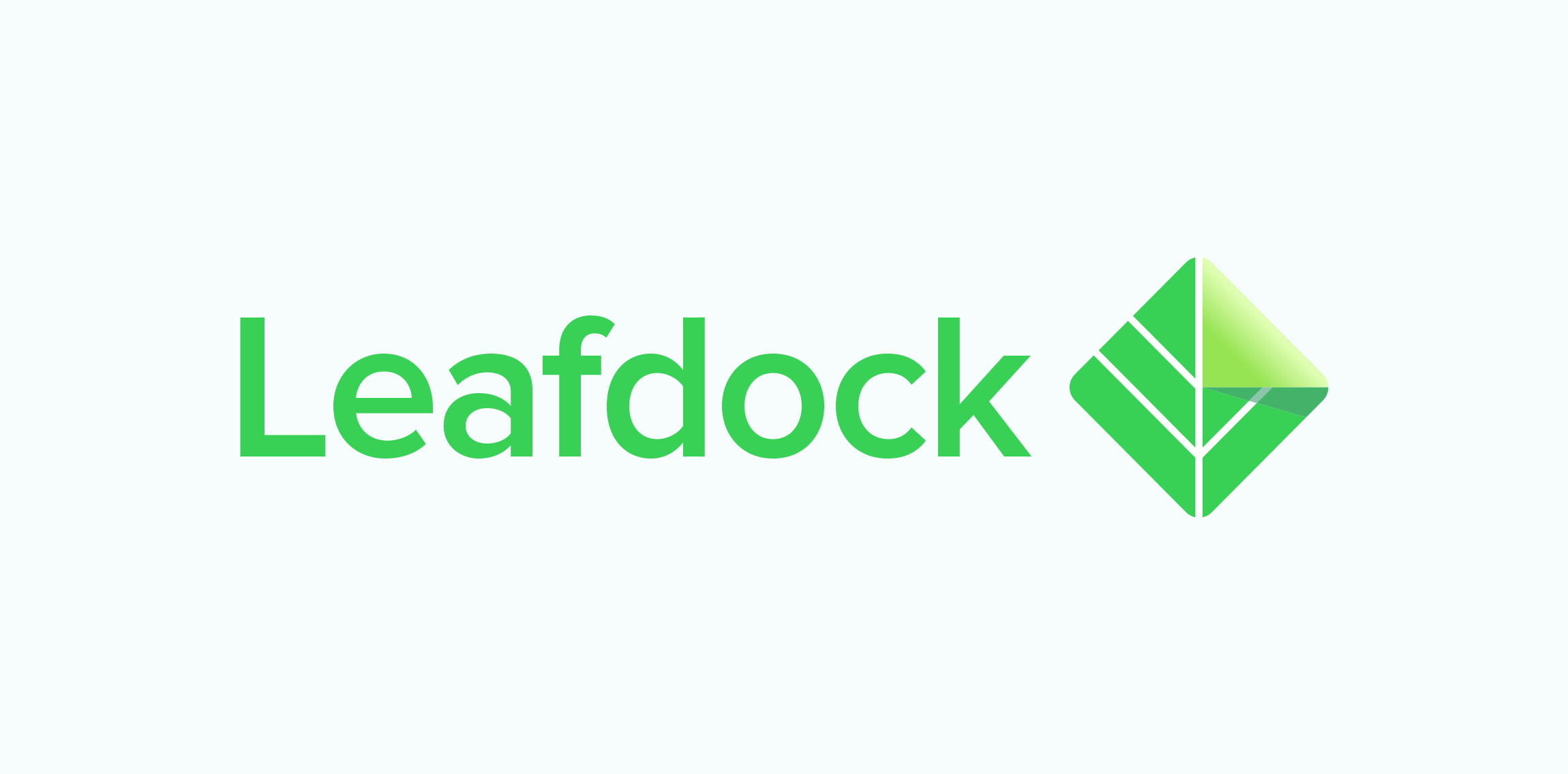 Leafdock logo设计：简洁现代的绿色品牌标识