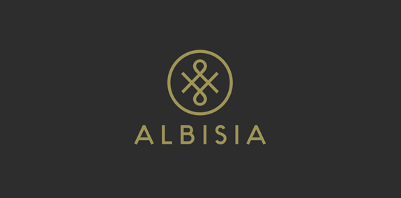 简约线条logo设计:ALBISIA品牌标识