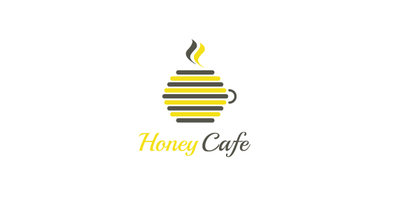 咖啡馆蜂蜜主题logo设计