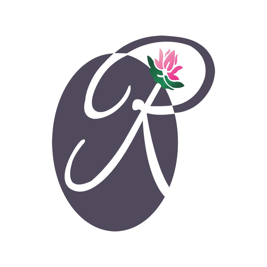 优雅花卉字母G Logo设计