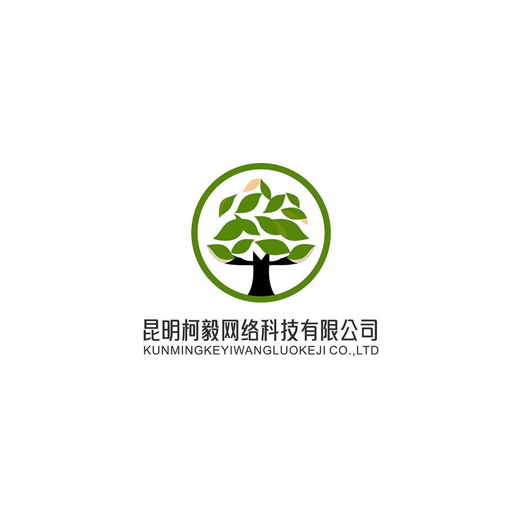 绿色树形logo设计，象征自然与科技