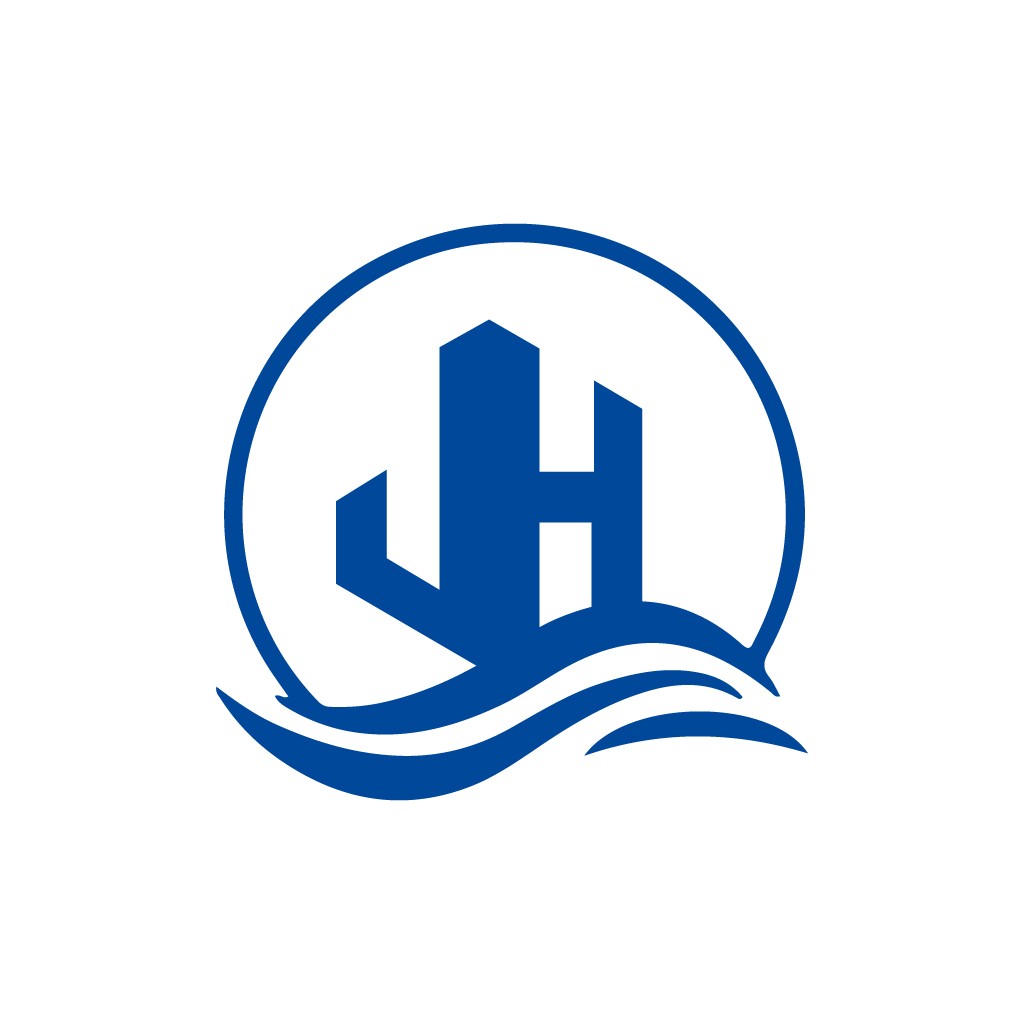 城市建筑与水波logo设计