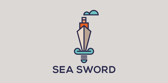 海剑logo设计:海洋与力量的结合