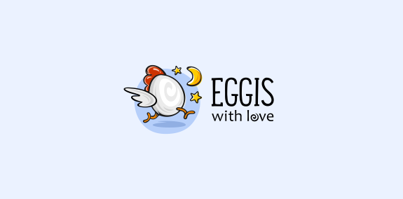 可爱卡通鸡蛋logo设计