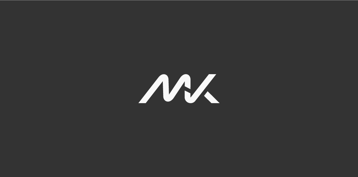 简约时尚的MK字母logo设计